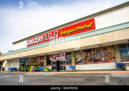 Un magasin d'épicerie dans la région de Modesto Californie Comté d'USA Banque D'Images