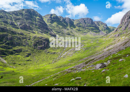 Vue panoramique près de Bealach na Ba, Saint-péninsule en Wester Ross, Scottish Higlands. Banque D'Images