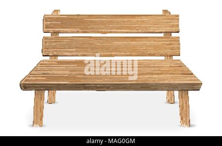 Chaise en bois véritable sur un fond blanc Illustration de Vecteur