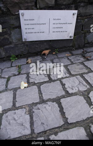 Hommage rendu au sans-abri qui sont morts dans la rue, Bruxelles, Belgique, Banque D'Images