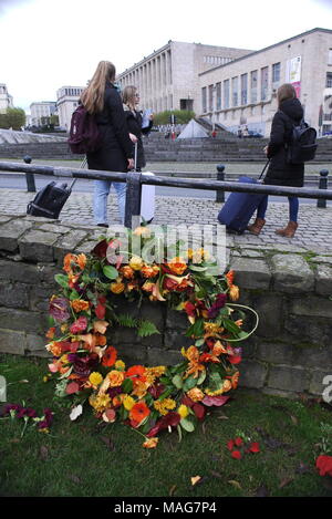 Hommage rendu au sans-abri qui sont morts dans la rue, Bruxelles, Belgique, Banque D'Images