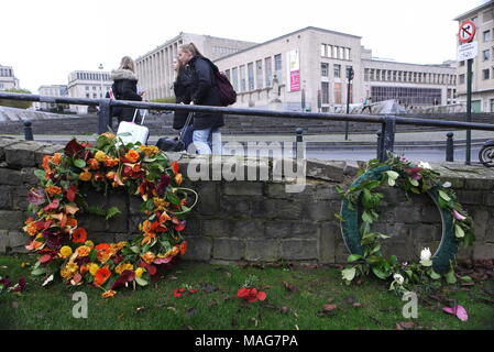 Hommage rendu au sans-abri qui sont morts dans la rue, Bruxelles, Belgique, Banque D'Images