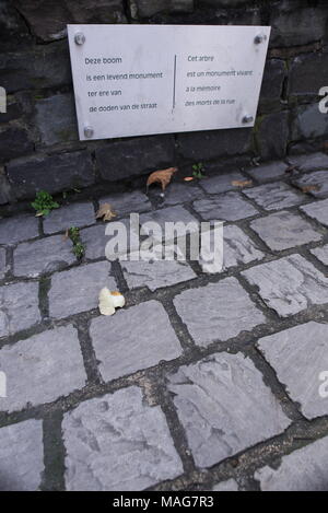 Hommage rendu au sans-abri qui sont morts dans la rue, Bruxelles, Belgique, Banque D'Images