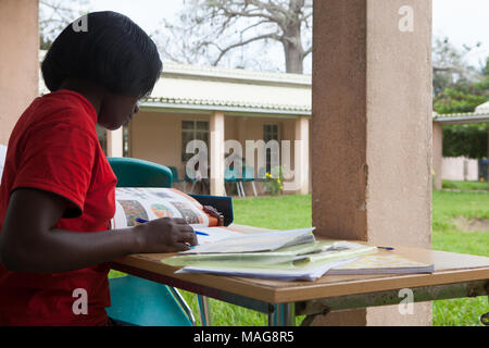 L'étude de femme africaine. L'Afrique. L'Angola. Banque D'Images