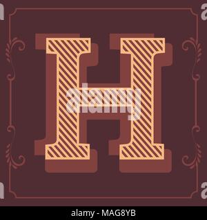 Des lettres et des chiffres en anglais attrayant designer vintage frame dans le Vector Illustration de Vecteur