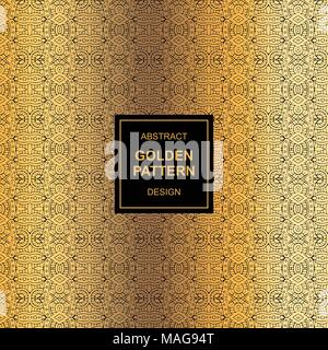 Golden Abstract pattern design basé sur l'oeuvre de style maya avec différents milieux dans le Vector Illustration de Vecteur