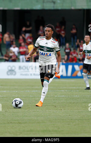 Curitiba, Brésil. 06Th avr, 2018. Pablo ne le Coritiba pendant le Coritiba x Atlético PR, le premier match de la finale du Championnat Paranaense 2018, tenue à l'occasion des grandes Antônio Couto Pereira Stadium à Curitiba, PR. Credit : Guilherme Artigas/FotoArena/Alamy Live News Banque D'Images
