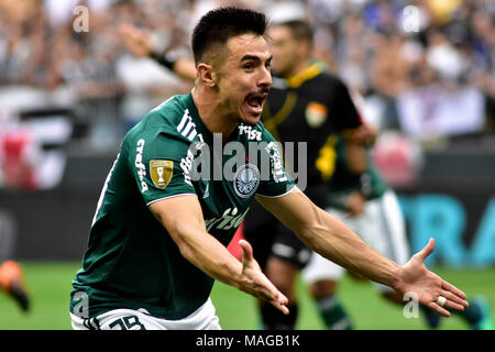 Sao Paulo, Brésil. Mar 31, 2018. William - Match entre les Corinthiens et Palmeiras, valide pour la finale du Championnat Paulista, tenue à l'Arena Itaquera, dans Itaquera, côté est de Sao Paulo, le samedi après-midi, 31. (Photo : Eduardo Carmim / Photo Premium) Credit : Eduardo Carmim/Alamy Live News Banque D'Images