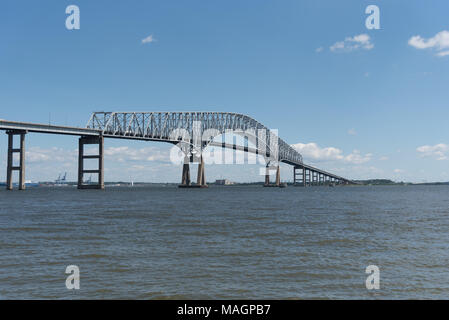 Compte tenu de la populaire Key Bridge dans Baltimore Maryland Banque D'Images