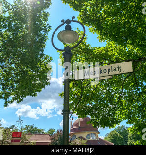 L'affichage à Mexikoplatz carré dans le Zehlendorf de Berlin, Allemagne. Banque D'Images