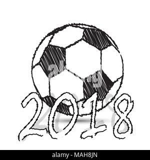 Croquis du foot ball Illustration de Vecteur