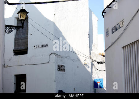 Scène de rue de Vejer de la Frontera en Espagne Banque D'Images