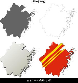 Jeu de carte muette du Zhejiang Illustration de Vecteur