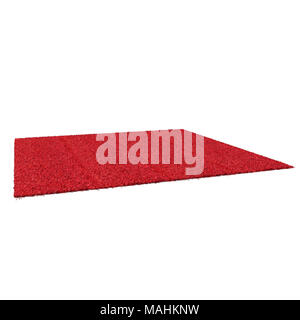 Tapis isolé sur blanc. 3D illustration Banque D'Images