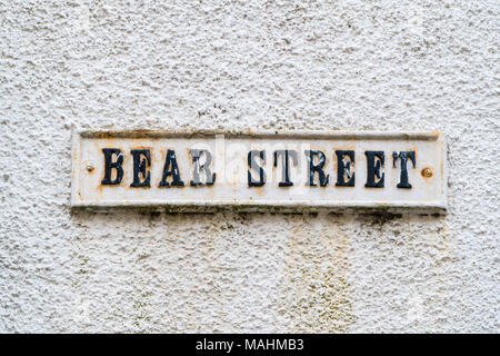 Plaque portant le nom d'une rue. Hay-on-Wye Herefordshire UK Banque D'Images
