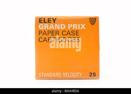 Grand Prix Eley cas papier 12-alésage d'emballage. UK Banque D'Images