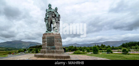 SPEAN BRIDGE , ECOSSE - 31 MAI 2017 : : un mémorial dédié aux hommes des commandos britanniques soulevées au cours de la Seconde Guerre mondiale. Banque D'Images