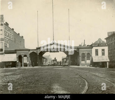 Titre : entrée de pont Eads, démoli en 1888. . Vers 1877. Banque D'Images