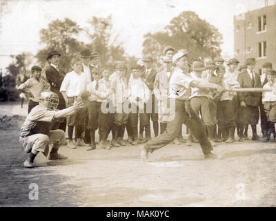 Titre : Saint Louis sandlot baseball. La grève. . Vers 1910. William H. Trefts Jr. Banque D'Images