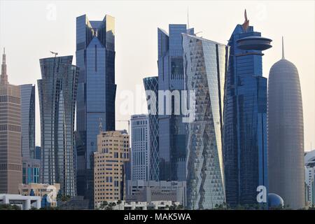 Vue sur le centre-ville de Doha Banque D'Images