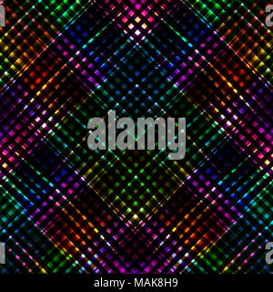 Un arc-en-ciel irisé de couleur en arrière-plan de la grille de pixels en diagonale. Résumé de l'oeuvre du spectre holographique. Pour couvrir la conception créative et web print Banque D'Images