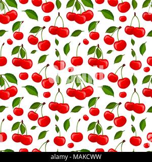 Motif de fond vecteur transparent cerise Illustration de Vecteur