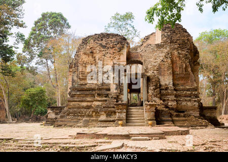 NI tour à Sambor Prei Kuk, l'UNESCO World Heritage site, Kampong Thom, au Cambodge, en Asie Banque D'Images