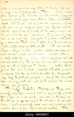 Décrit son voyage à travers l'Atlantique à New York sur l'État de Washington. Transcription : parle d'avoir gaspillé beaucoup d'argent à Brême, et dit qu'il emploie des centaines de personnes au Texas. Une société civile, le conjoint de fait face Anglais [Fred G. Stevens] de l'ordre inférieur, qui avec sa sœur [Anne W. Stevens], un court, dodus, conversable accessible, jeune femme, vêtue de noir, va Canada Chicago-quartiers. Avec cette fille, et un de ses compagnons de cabine, une grande femme avec teinte rougeâtre et grossièrement-bon profil, ne [Vincent] Reynolds s'efforcer d'être intime, à la dérive et là sur le pont avec eux et d'e Banque D'Images