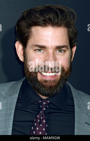 John Krasinski participant à la 'un lieu calme' premiere à AMC Lincoln Square le 2 avril 2018 à New York. Banque D'Images