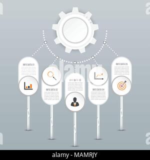 Diagramme infographic template avec 12 options pour des présentations, de la publicité, des modèles, des rapports annuels Illustration de Vecteur