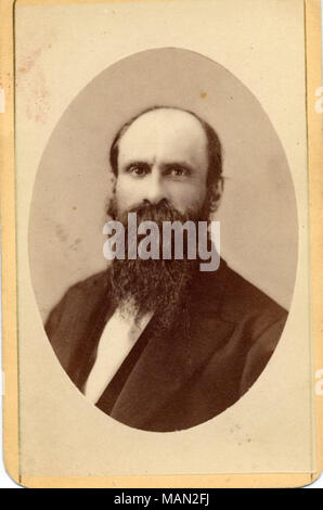 Sépia portrait photographique de Benjamin Lee Arnold (mort le 30 janvier 1892). Arnold a été le deuxième président de collège Corvallis à partir de 1872-1892. Special Collections & Archives Research Center, Oregon State University Libraries. . Vers 1890. Special Collections & Archives Research Center, Oregon State University Libraries Banque D'Images
