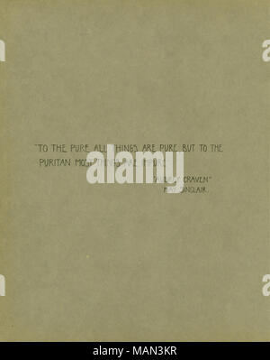 Devis en mai Sinclair de Audrey Craven. Titre:Le tour de potier, Volume 2, Numéro 11, page 23, septembre 1906 . Septembre 1906. Sinclair, Mai Banque D'Images