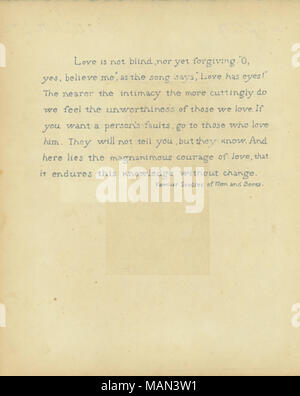 Citation de Robert Louis Stevenson d'études connaissent des hommes et des livres. Titre:Le tour de potier, Volume 2, Numéro 4, page 48, février 1906 . Février 1906. Stevenson, Robert Louis, 1850-1894 Banque D'Images