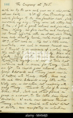 Décrit son premier jour de retour à New York après son séjour à Charleston. Titre : Thomas Butler Gunn Diaries : Volume 15, page 177, le 17 février 1861 . 17 février 1861. Gunn, Thomas Butler, 1826-1903 Banque D'Images