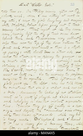 Au sujet d'un scandale à sa pension de famille. Titre : Thomas Butler Gunn Diaries : Volume 18, page 40, Novembre 2, 1861 . 2 novembre 1861. Gunn, Thomas Butler, 1826-1903 Banque D'Images
