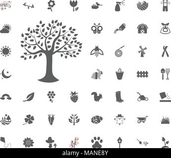 L'icône de l'arbre. Printemps vector illustration icon set Illustration de Vecteur