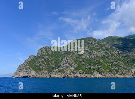 Punta Bussego, Parc Naturel du Mont Portofino - Province de Gênes, Ligurie, Italie Banque D'Images