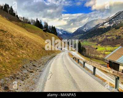 Paysage de printemps entre Bad Gastein Bad Hofgastein et villes. L'Autriche Banque D'Images
