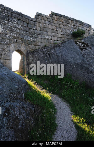 Castro Laboreiro château médiéval. Le parc national de Peneda Gerês, Portugal Banque D'Images