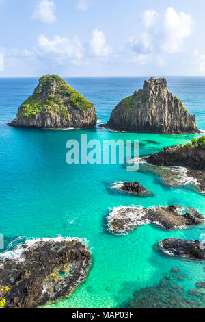 Avis de Morro dos Dois Irmão et vue de la Baia dos Porcos. Banque D'Images