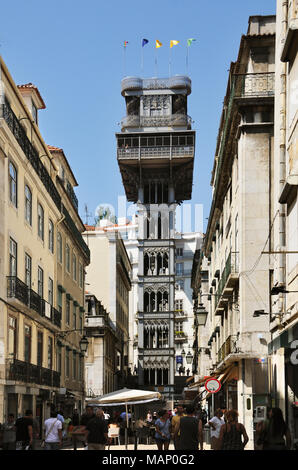 Ascenseur de Santa Justa. Lisbon Banque D'Images