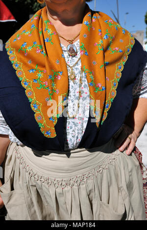 Costume traditionnel de Minho. Notre Dame de l'agonie des festivités, la plus grande fête traditionnelle au Portugal. Viana do Castelo. Banque D'Images