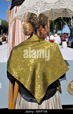 Costume traditionnel de Minho. Notre Dame de l'agonie des festivités, la plus grande fête traditionnelle au Portugal. Viana do Castelo. Banque D'Images