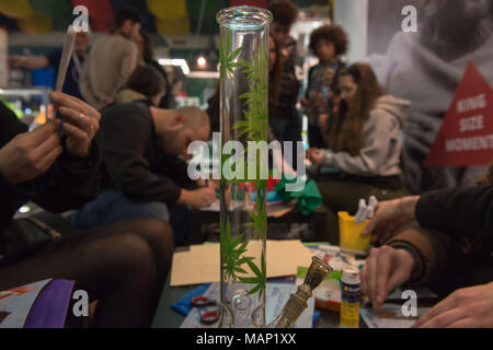 Rome. 'Canapa Mundi' Cannabis international équitable. L'Italie. Banque D'Images