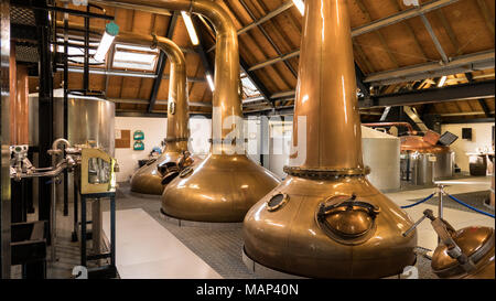 L'Alambic à Arran Distillery, Isle of Arran, Scotland UK. Banque D'Images