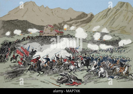 Guerres de la Révolution française. Bataille de Rivoli, 14 et 15 janvier 1797. La victoire dans la campagne française en Italie contre l'Autriche. Banque D'Images