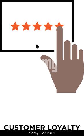 La fidélité client icône sur fond blanc, icône vector illustration Illustration de Vecteur