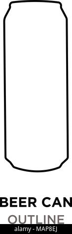 La bière peuvent exposer sur fond blanc Illustration de Vecteur