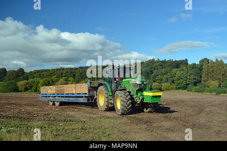 Tracteur John Deere 6215R Banque D'Images