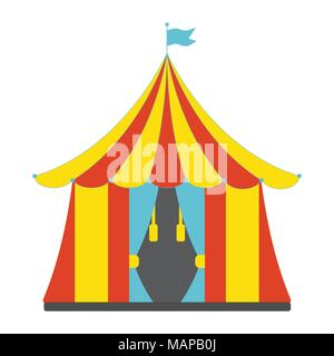 Tente de cirque télévision icône. Vintage Vector illustration. Illustration de Vecteur